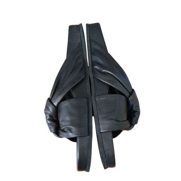Jenni Kayne Leather Knot Sandal Slides in Black‎ Size 10 US EU 40 - Picture 3 of 8